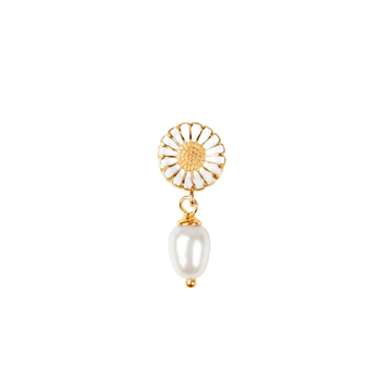 Christina Marguerite perle charm 4 mm forgyldt sølv